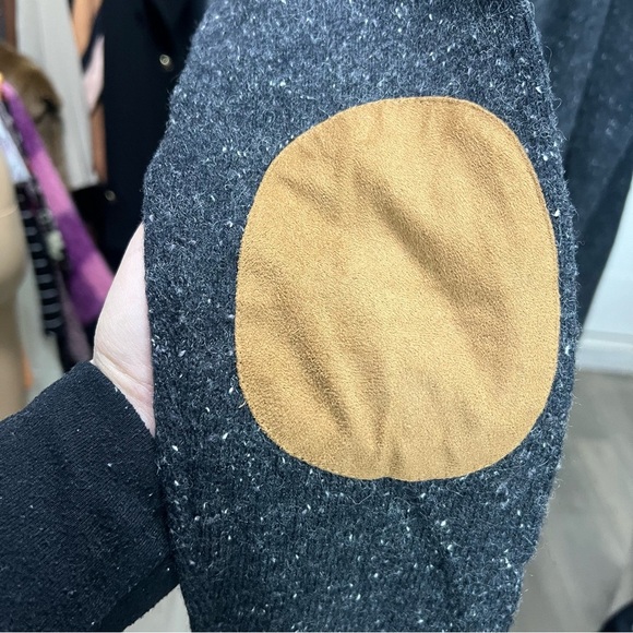 VERO MODA Black Asymmetrical Button Sweater Size XL Ribbed Galaxy Sweater - Picture 6 of 9